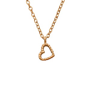 Lantisor din argint placat cu aur roz 14K cu pandantiv inimioara model DiAmanti DIA19858 (Argint 925‰ 1 g.)